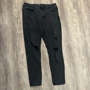 Black Distressed men Jeans